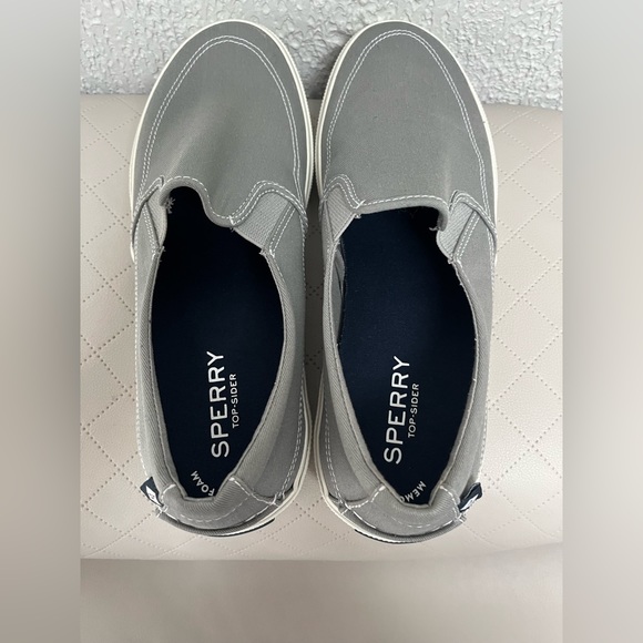 Sperry Mens, Halyard Slip-On Canvas Sw Grey 11.5 - Picture 5 of 9